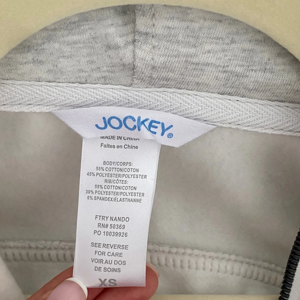 Jockey Light Gray Hoodie Sweatshirt - Picture 2 of 3